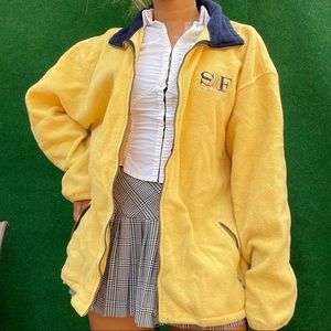 San Francisco California Yellow Fleece Jacket